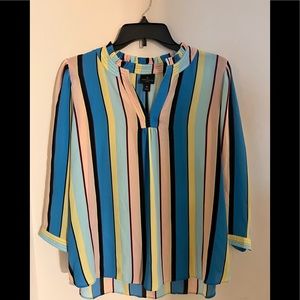 Multicolored lined shirt by Worthington